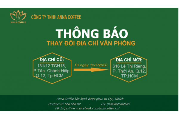 THÔNG BÁO THAY ĐỔI ĐỊA CHỈ VĂN PHÒNG